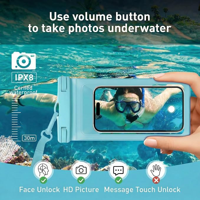 Waterproof Phone Case, with Inside Card Holder, Large Waterproof Pouch - Image 4