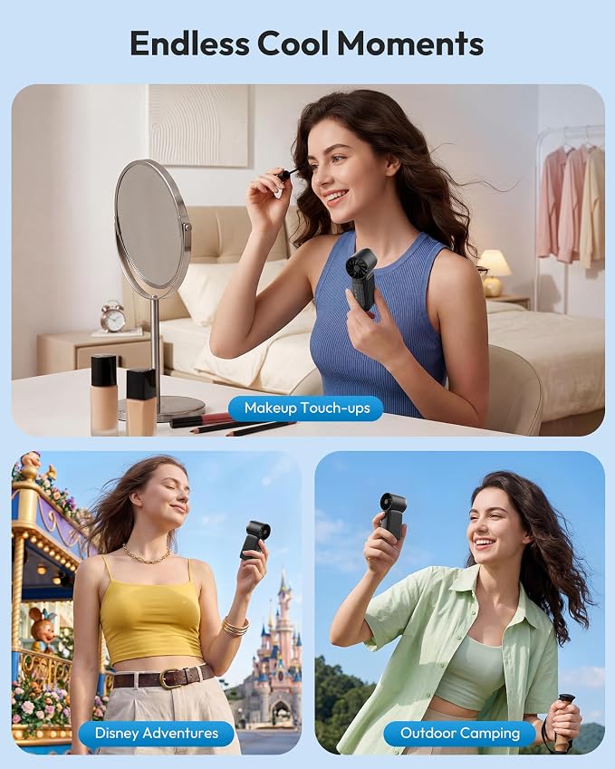 Gaiatop Portable Handheld Mini Fan, 6 Speeds 16900 RPM High Velocity Personal - Image 7