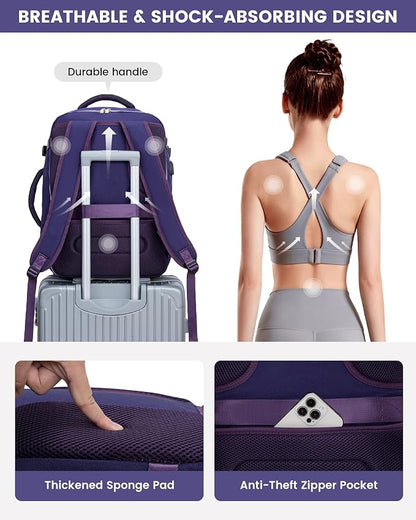 LOVEVOOK Large Travel Backpack for Women, TSA Carry on Backpack for Airplanes - Image 7