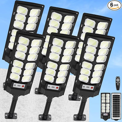 Solar Lights Outdoor Waterproof, 6500K 13000LM LED Dusk to Dawn Solar Street by IlluminateYourWorld
