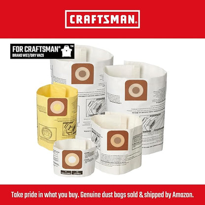 CRAFTSMAN CMXZVBE38735 Genuine Fine Dust Wet Dry Vac Dust Collection Bags - Image 5