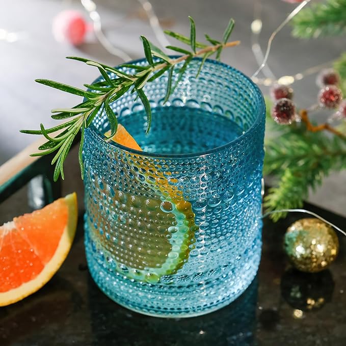 Kate Aspen Hobnail Beaded Drinking Glasses Vintage Glassware Set | Cocktail - Image 3