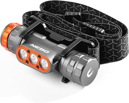 NEBO Transcend 1500 Rechargeable Headlamp | 1, 500 Lumens, 5 Light Modes by NEBO