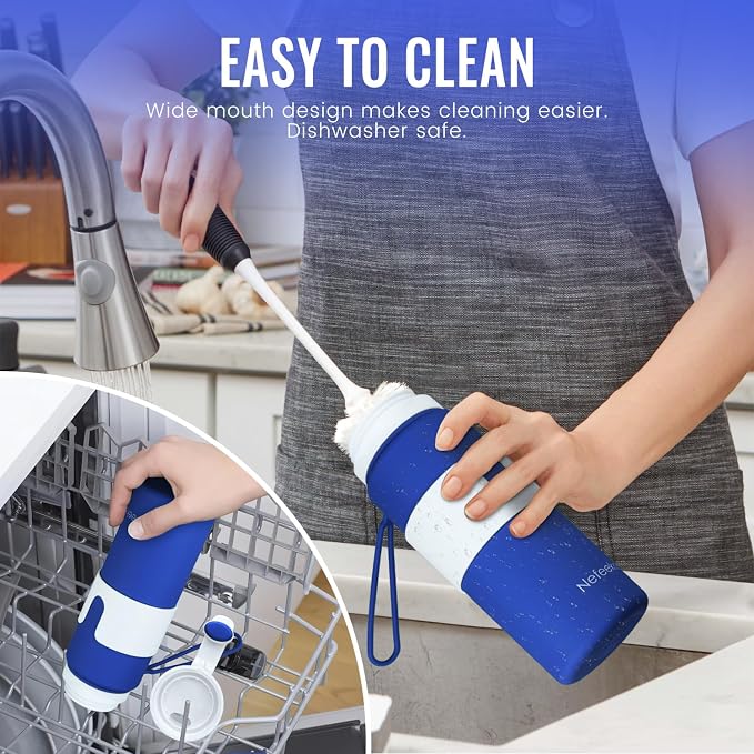 Nefeeko Collapsible Water Bottle, BPA Free 26oz Foldable Water Bottle - Image 5