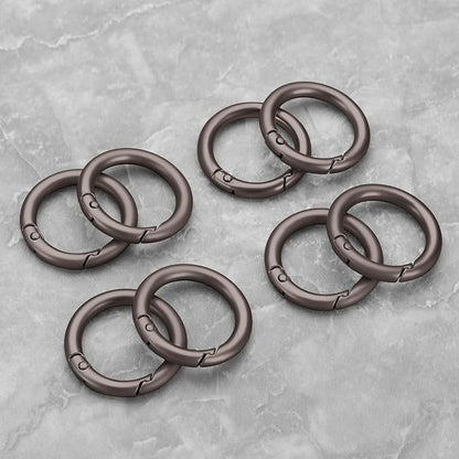 Gkeygo Key Ring Clip, 1 Inch Keychain Rings, 8 Pack Round Carabiner Clip - Image 6