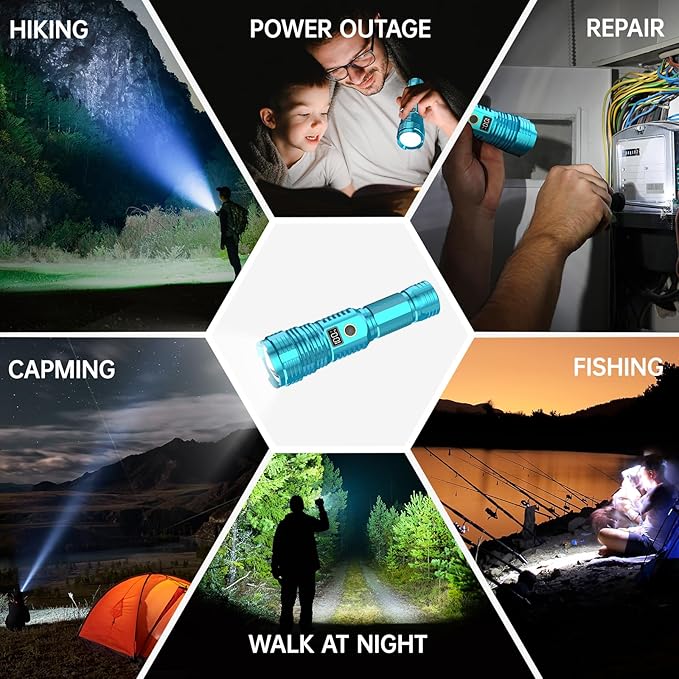 Flashlights High Lumens Rechargeable, 000LM LED Super Bright Flash Light - Image 8