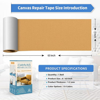 KING MOUNTAIN Canvas Repair Tape, Outdoor Gear Patch, 4×63 Inches, Waterproof - Image 4