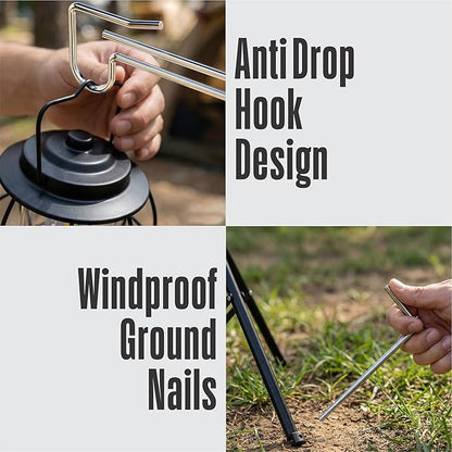 Telescopic Height Adjustable Camping Lantern Tripod Stand - Image 5