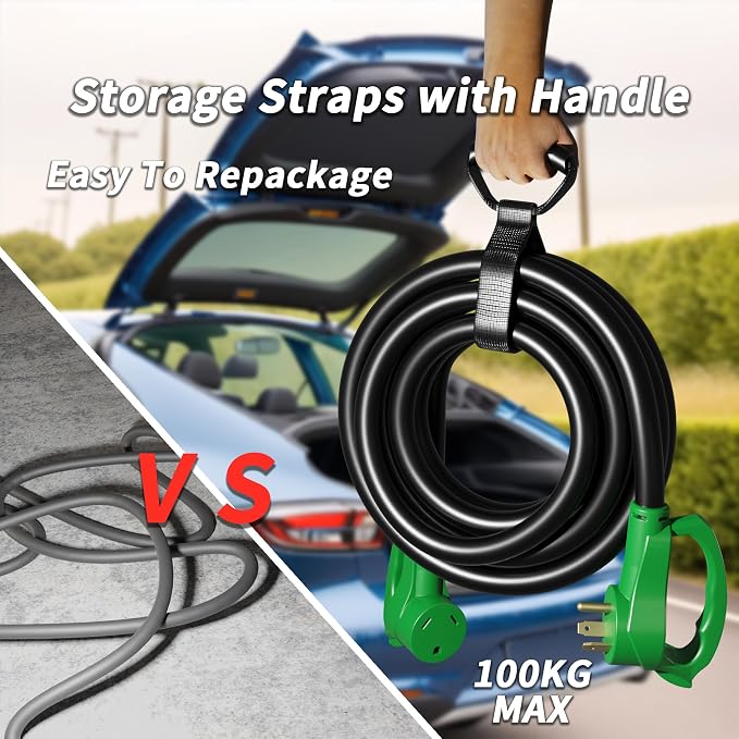 PlugSaf 25 FT 30 Amp RV Extension Cord Outdoor, Flexible Heavy Duty 10/3 Gauge - Image 5