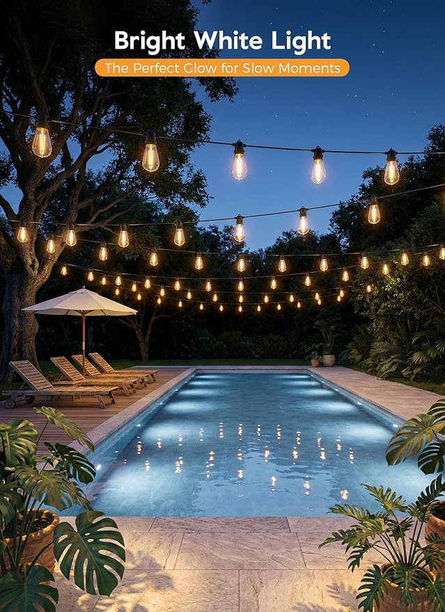 Minetom 163FT Solar String Lights Outdoor Waterproof, 52 LED S14 Shatterproof - Image 7