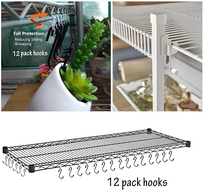 Anti Drop Wire Shelving S Hooks Metal Rack Hangers Untensil Hanging Hooks - Image 6