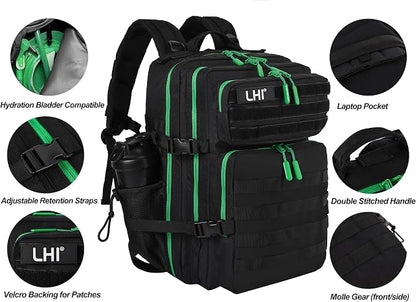 LHI Military Tactical Backpack for Men and Women 45L Army 3 Days Assault Pack - Image 5