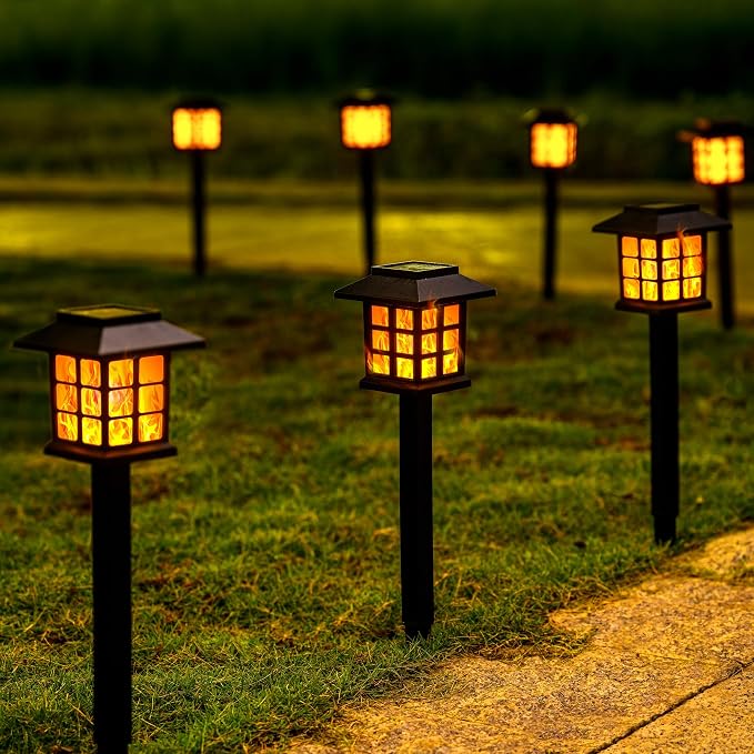 GIGALUMI Solar Lights for Outside, 16 Pack Flickering Flame LED Solar Outdoor - Image 8