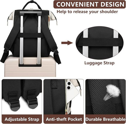 Focdod Backpack for Women, Fits 15.6 Inch Laptop Bag Fashion Travel Work Bag - Image 4