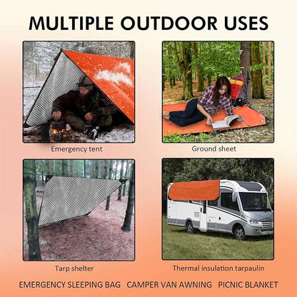 4 Pack Upgrade Survival Blanket – Insulated Thermal Reflective Tarp - Image 5
