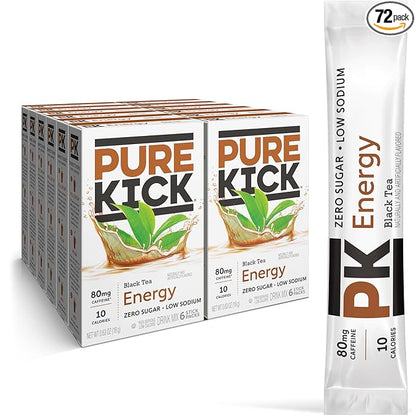 PURE KICK Energy Singles To Go Drink Mix, Includes 12 Boxes by PureKick