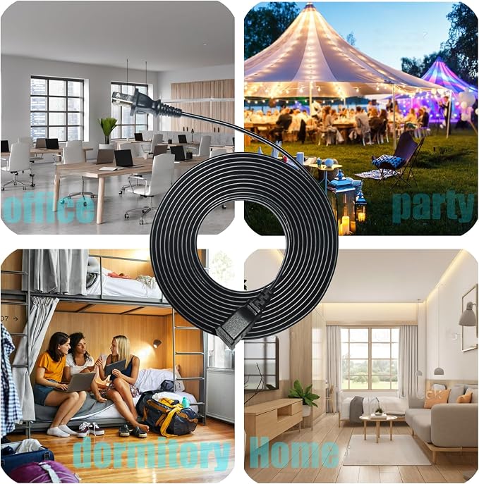 2 Prong Extension Cord for Indoor/Outdoor Use 15ft Long - Image 8