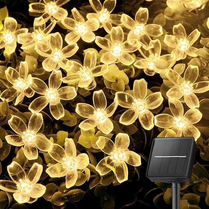 Brightown 60 LED Solar String Lights Flower Outdoor Waterproof Fairy Lights by Brightown