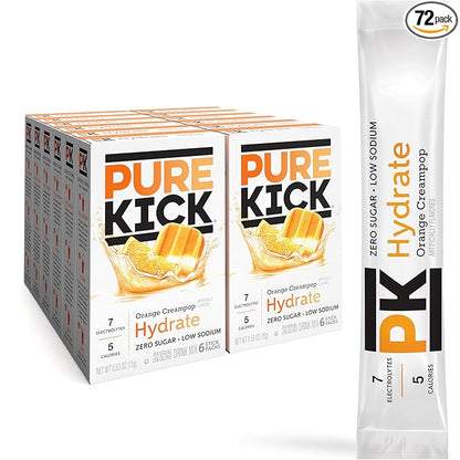 Pure Kick Hydration Singles To Go Drink Mix, Includes 12 Boxes by PureKick