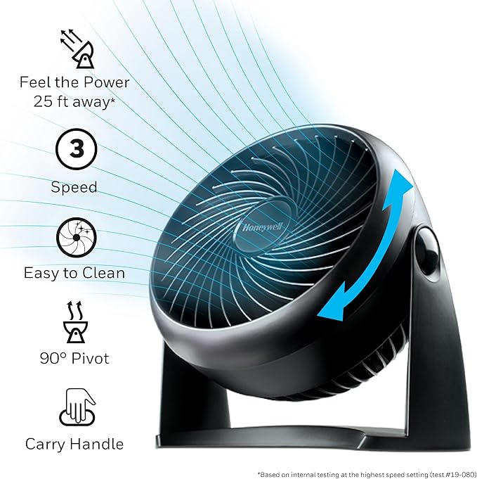 Honeywell HT-900 TurboForce Air Circulator Fan Black - Image 2