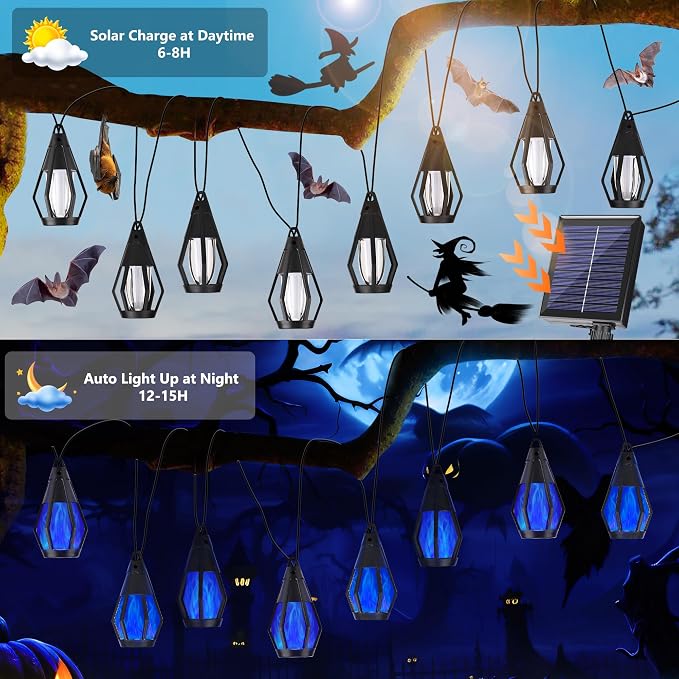 Solar String Lights for Outside, 33Ft Solar Patio Lights - Image 3