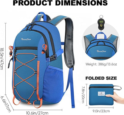 Seektop 20L Foldable Waterproof Hiking Backpack, Ultralight Small Lightweight - Image 3