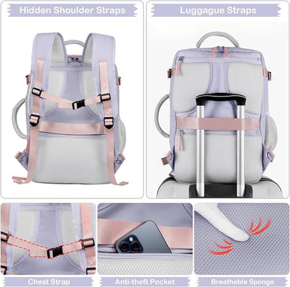 Hanples Large Travel Backpack for Women as Person Item Flight Approved - Image 6