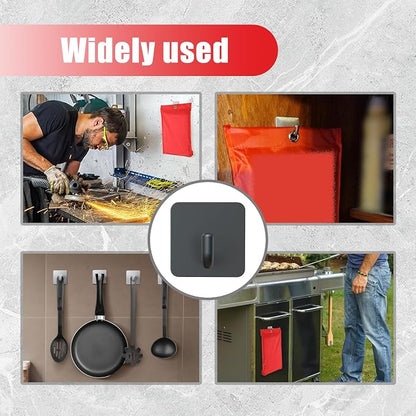 Emergency Fire Blanket Wall Hooks，Waterproof Stainless Steel Adhesive Hooks - Image 4
