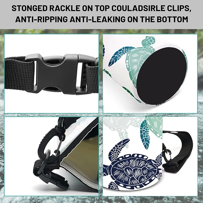 Waterproof Dry Bag, Roll Top Sea Turtle Small Waterproof Backpack 5L/10L/20L - Image 3