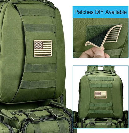 CVLIFE Tactical Backpack Military Army Rucksack 60L Large Assault Pack - Image 5