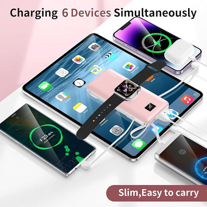 Portable Charger Built-in Cables, AC Wall Plug and Magnetic Wireless iWatch - Image 5