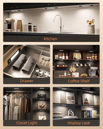 EZVALO Under Cabinet Lighting, Wireless Closet Lights, 30 LED Rechargeable - Image 8