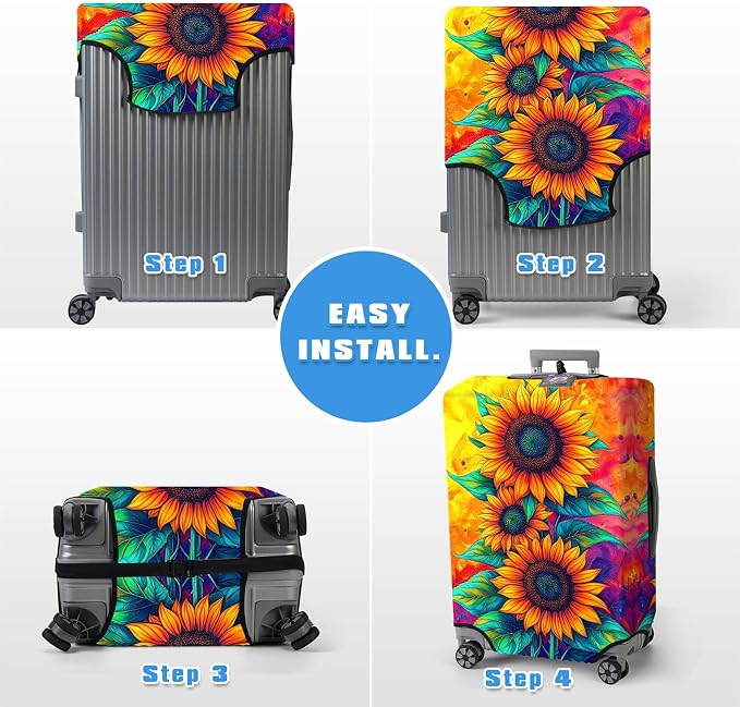 Luggage Cover Protector for 19-20 Inch Suitcases, TSA Approved Elastic Travel - Image 6