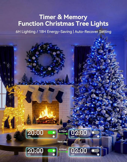 LitHome 99FT 300 LED String Lights Outdoor Indoor, 8 Modes Waterproof Christmas - Image 3