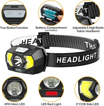 Headlamp 2 Pack, 1500 Lumen Bright LED Head Lamp - Image 2