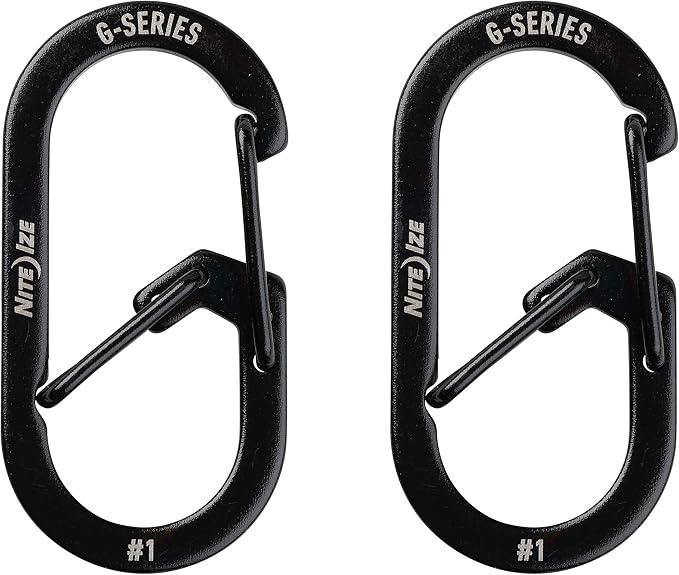 Nite IZE GS1-01-2R6 G-Series Dual Chamber Carabiner, Size #1 2-Pack - Image 2