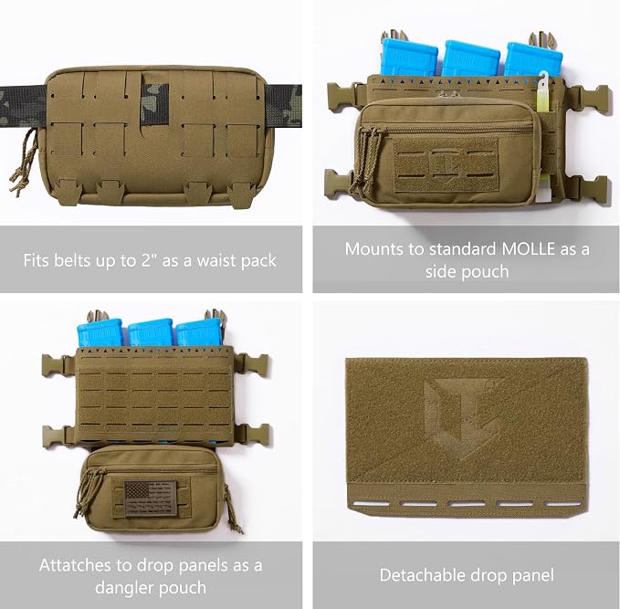 Tactical Admin Pouch Laser Cut MOLLE EDC Tool Organizer - Image 5