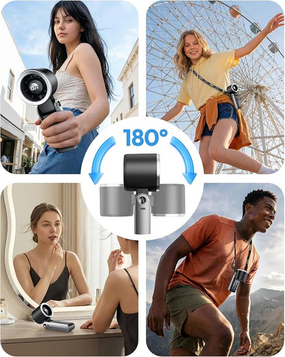 Gaiatop Portable Handheld Turbo Fan, 15 Hrs Cooling, 180° Foldable 4-in-1 Hand - Image 5