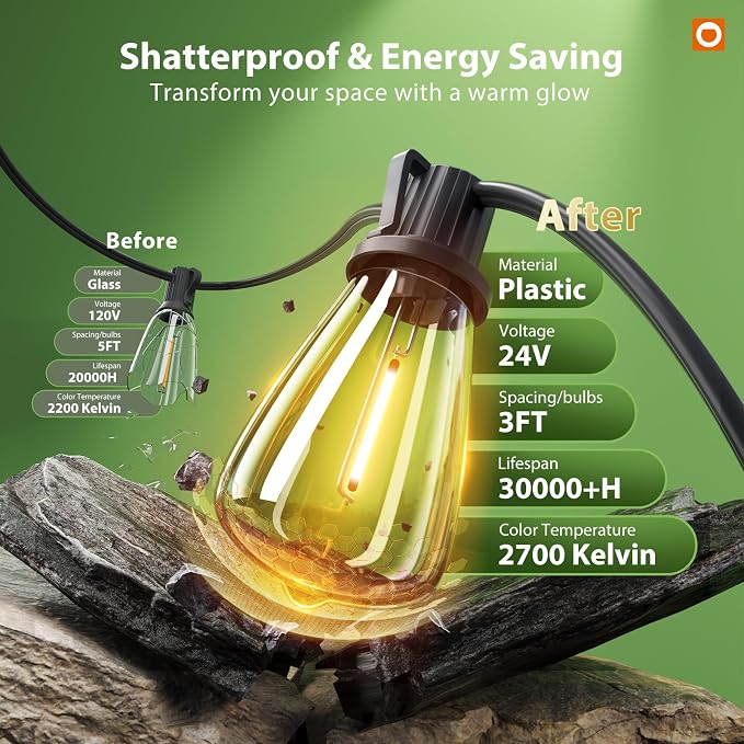 addlon 198 FT Solar String Lights Outdoor Waterproof - Image 5