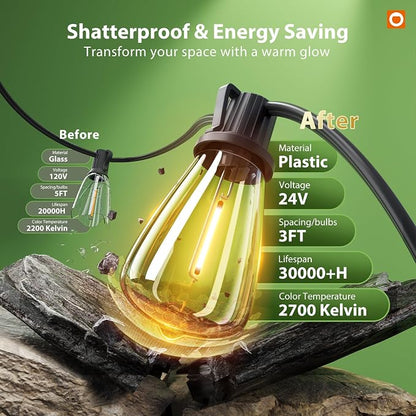 addlon 198 FT Solar String Lights Outdoor Waterproof - Image 5