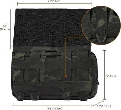 Tactical Admin Pouch Laser Cut MOLLE EDC Tool Organizer - Image 2