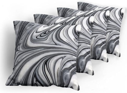 Ambesonne Abstract Throw Pillow Cushion Case Pack of 4, Mix of White and Black - Image 5
