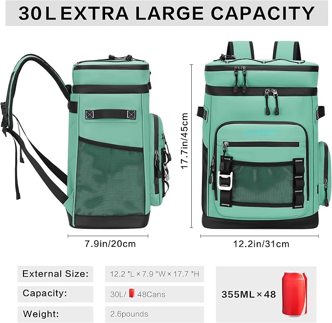 Hulongo Large Waterproof Insulated Cooler Backpack - Image 2