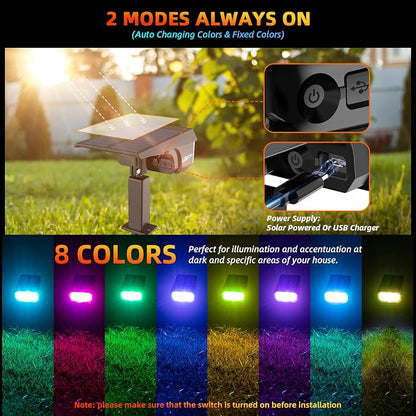 LEREKAM Solar Spotlights Outdoor, 40 LED s Color Changing RGB Waterproof - Image 4