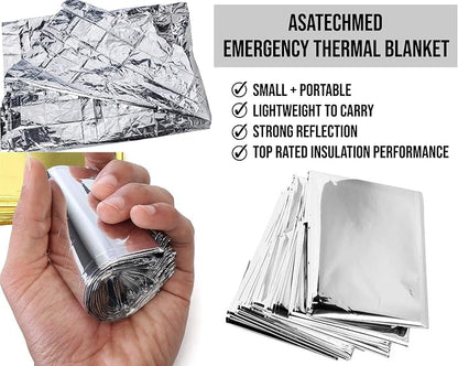 ASA TECHMED Emergency Mylar Thermal Blankets Bulk, Space Blanket Survival kit - Image 3