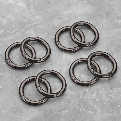 Gkeygo Key Ring Clip, 1 Inch Keychain Rings, 8 Pack Round Carabiner Clip - Image 6