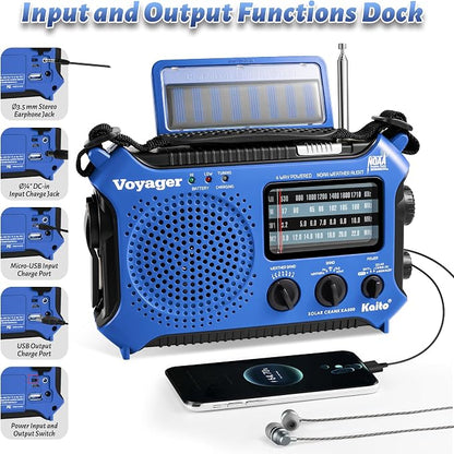 Kaito KA500BU 5-Way Powered Emergency AM/FM/SW Weather Alert Radio - Image 2