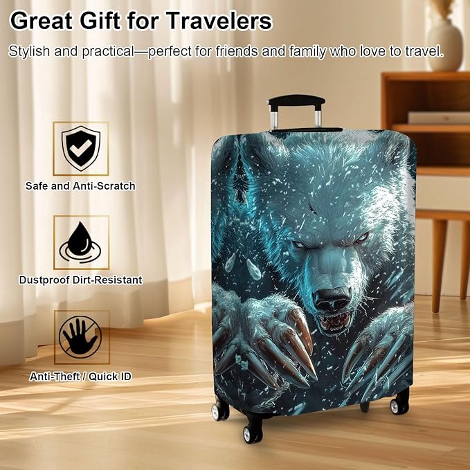 Luggage Cover Protector for 26-28 Inch Suitcases, TSA Approved Elastic Travel - Image 7