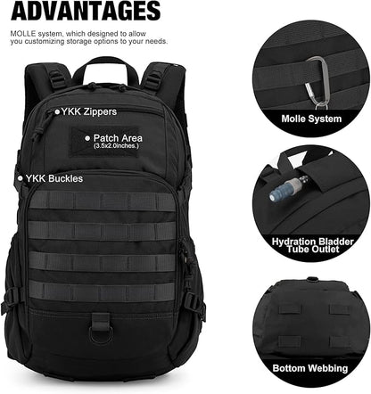 Mardingtop Small Tactical Backpack, Molle Hiking Backpack - Image 4