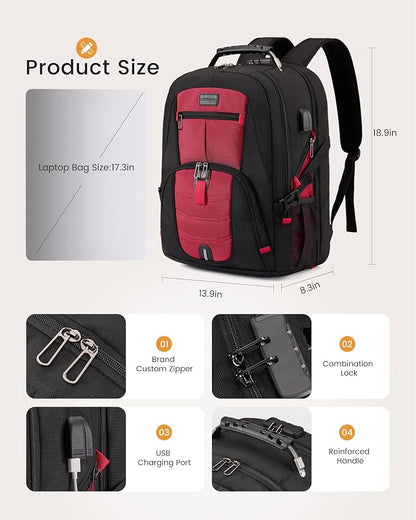 LOVEVOOK Travel Laptop Backpack Waterproof Anti Theft Backpack - Image 4